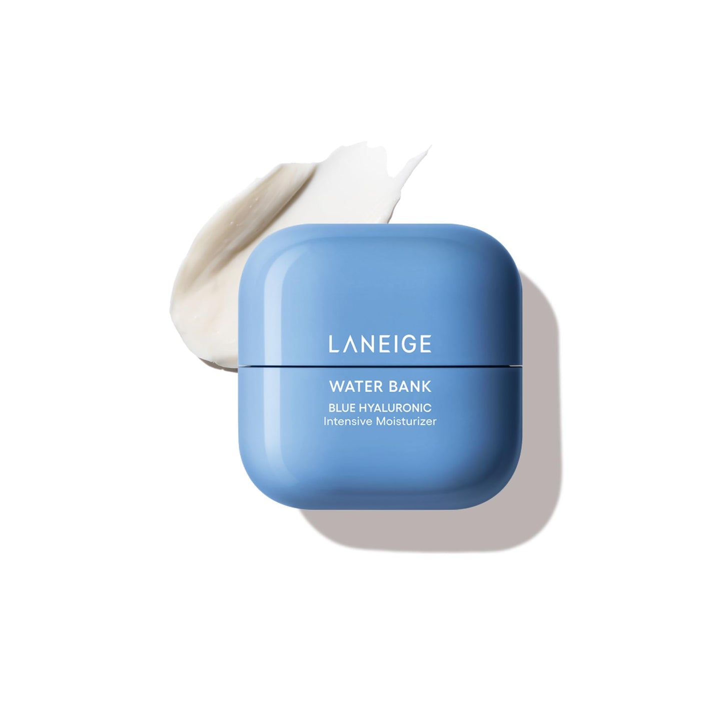 LANEIGE Water Bank Blue Hyaluronic Intensive Moisturizer Mini: Hydrating Face Cream for Very Dry Skin with Squalane & Peptide for Skin Barrier Support, Dermatologist-Tested