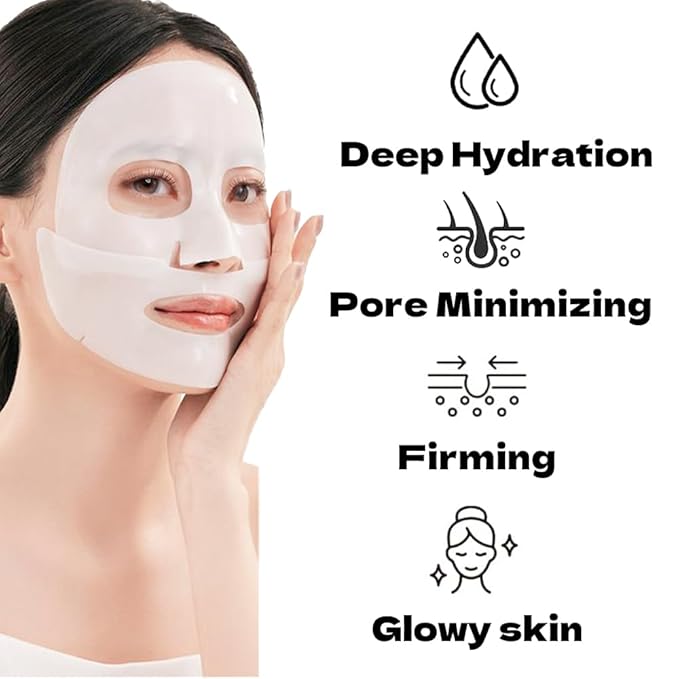 Collagen Face Mask Hydrating Overnight Collagen Face Mask (6 pcs/1 Box) Deep Collagen Anti Wrinkle Lifting Mask - Pure Collagen Films for Improve Elasticity Firming And Moisturizing