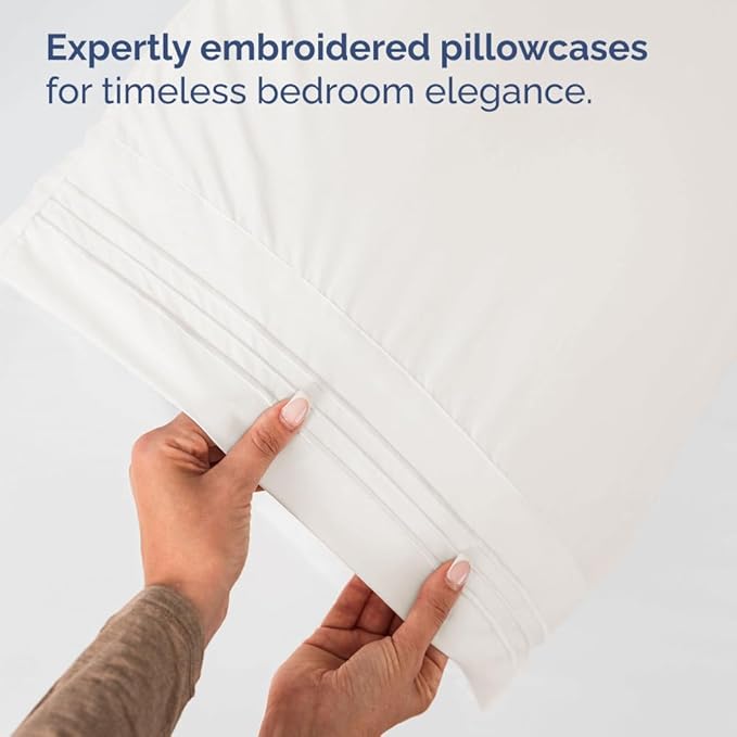 Bulk Case Pack of 12 Sheet Sets - (12) Complete Queen Size Sheet Sets w/ Deep Pockets - Wholesale Bulk Bedding for Hotels, Spas & Airbnbs - Breathable, Cooling & Wrinkle Free - (Queen, Antique White)
