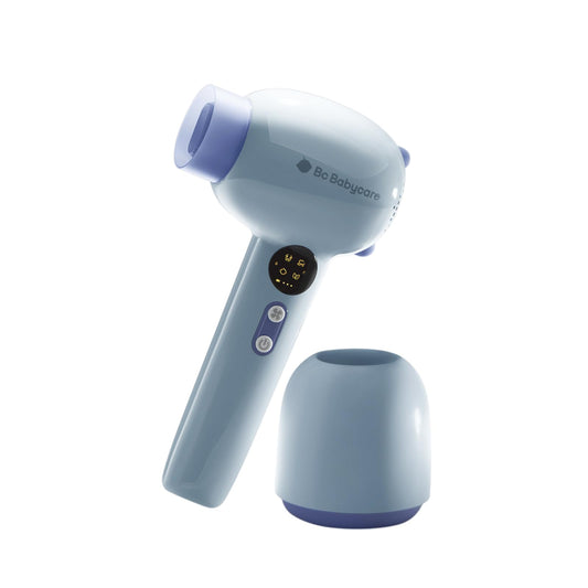 Bc Babycare Gentle Cordless Hair Dryer for Baby and Kids, Quiet Portable Mini Blow Dryer for Infant,Portable Travel Hair Dryer,Low Heat/Speed with 4 Model for Hair Diaper and Full Body (Purple)