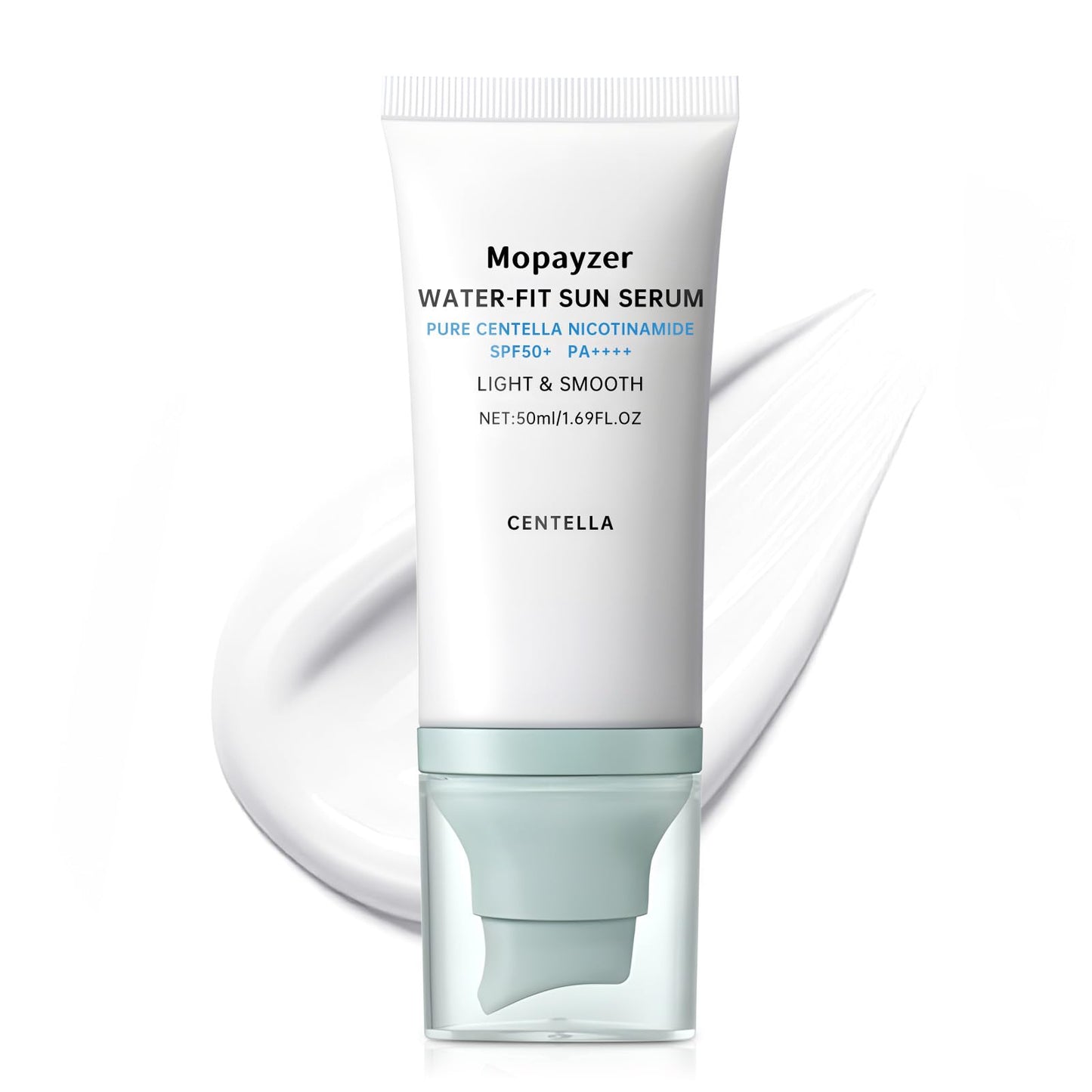 Centella Sunscreen SPF 50, Hyalu Cica Sunscreen for Face, Water Resistant Strong UV Protection No White Cast, Madagascar Face Sun Screen Oil Free, Water Fit Sun Serum(Blue 1)