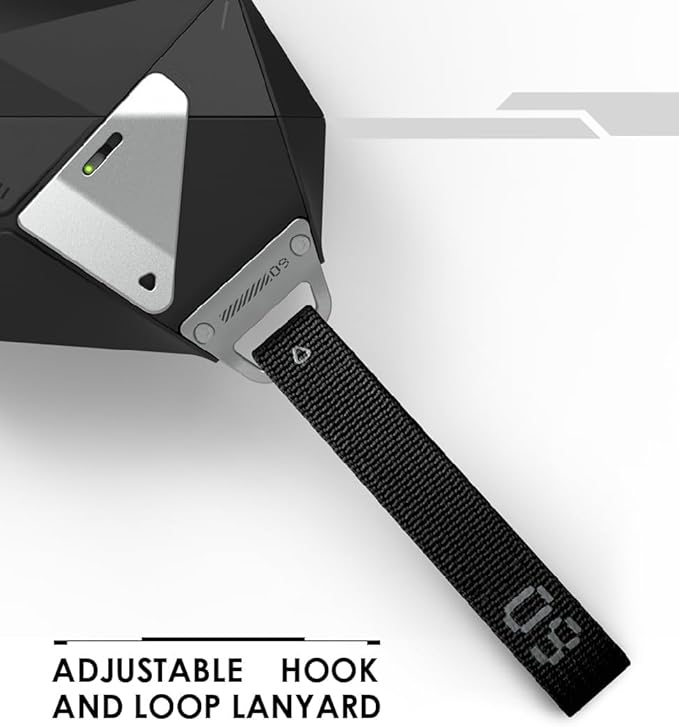 Aulumu A09 Geometric AirPods Pro 2 Case [2nd/1st Generation] with Lock | Protective Cover with Nylon Buckle | Alloy Armour | Compatible with Apple AirPods Pro(2023/2022/2019) - Black