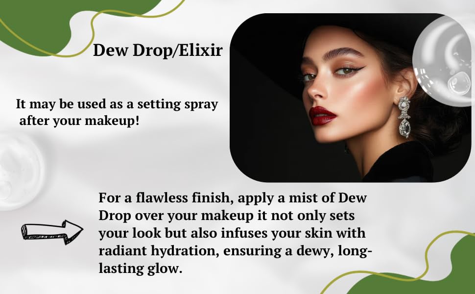 The Skin CEO Dew Drop Hydrating Face Mist, 120ml/4oz, with Jojoba Oil and Pearl Powder.