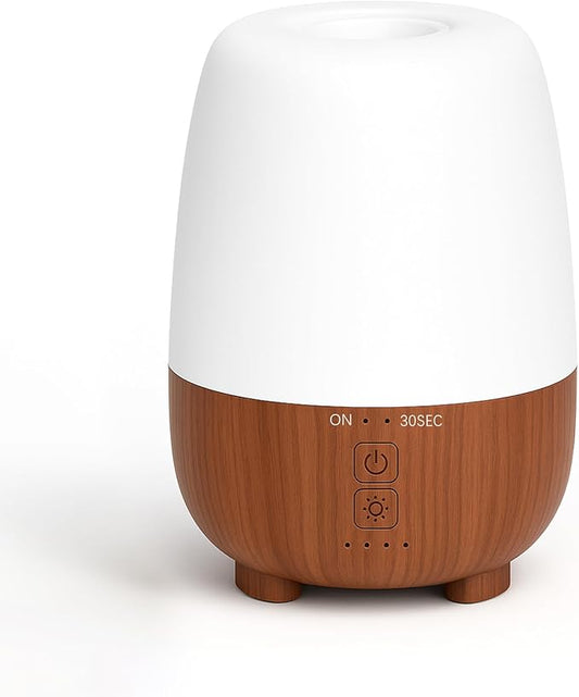 150ML Rechargeable Battery Operated Essential Oil Diffuser, Portable Cordless Aromatherapy Diffuser,7-Hour Runtime with 7 LED Color Changing Lightsfor Home,Office,Outdoor