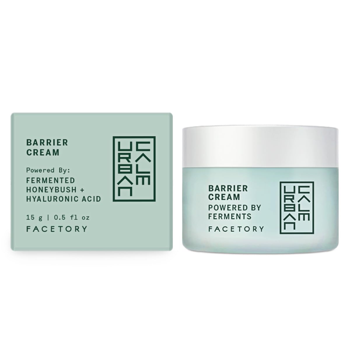 FACETORY Urban Calm Barrier Cream Mini Travel Size 15g - Skin Barrier Lotion with Fermented Honeybush - Hydrating Rich Water Gel for Dry, Oily & Sensitive Skin
