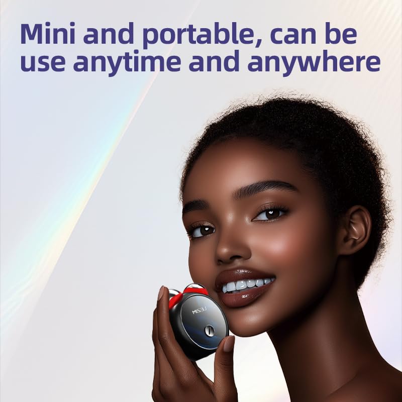 3-in-1 Skin Care Tools,Microcurrent Facial Device, Face Neck Lift Device, Double Roller Facial Massager, Promote Skin Care Absorption, Light Lines (White)