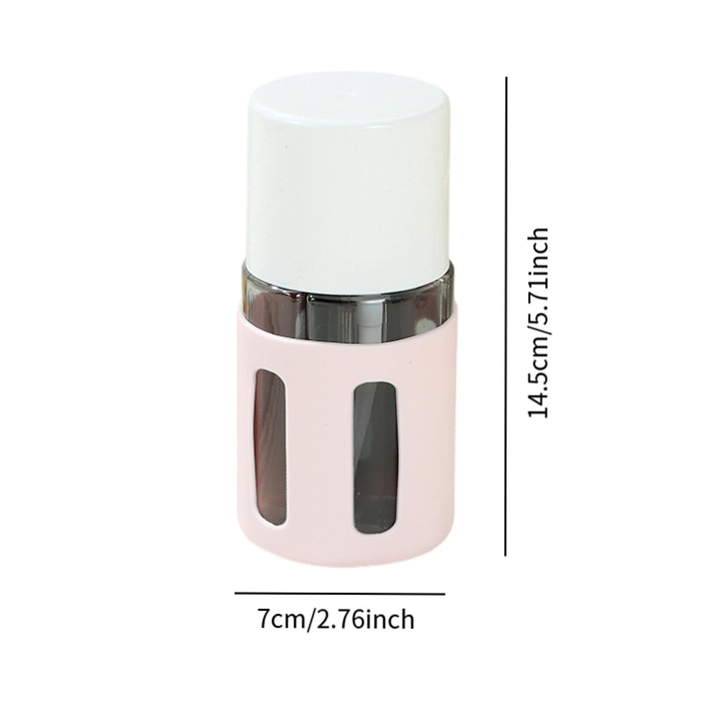 harayaa 4 in 1 Travel Bottles Mini Shampoo Dispenser Travel Accessories Reusable for Toiletries Travel Containers for Lotion Shampoo, Pink, Round