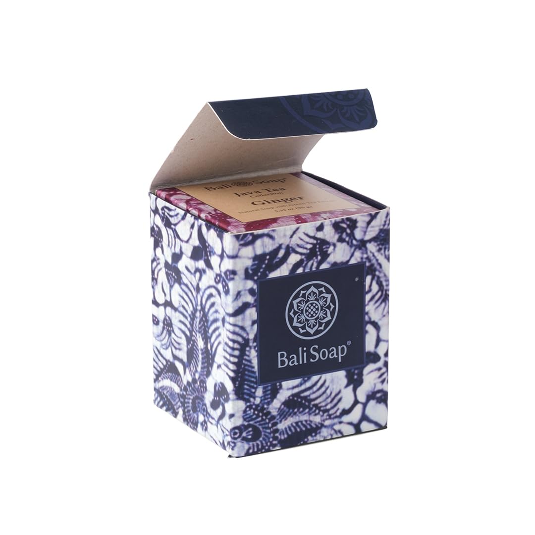 Bali Soap - Batik Collection - Natural Soap Bar for Face & Body, Vegan Handmade Plant Based, 3.5 Oz each 3 Pack