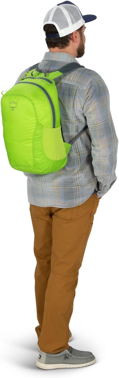 Osprey Ultralight Collapsible Stuff Pack - Lightweight, Packable Travel Backpack — Extra Bag For Travel and Every Day — 18 L Capacity Daypack to Expand Luggage, Black