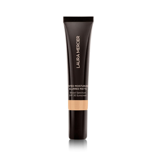 Laura Mercier Tinted Moisturizer Blurred Matte with SPF 30, 24HR+ Shine Control & Longwear, Oil-Free, Sheer to Light, Buildable Coverage, Blurs the Look of Pores, Skin Tint, 2N Maple Mini Size