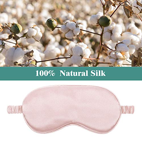 4 Pcs Silk Eye Mask Smooth Soft Satin Sleep Mask with Ear Plugs with Adjustable Strap Sleep Shading for Travel Nap Relaxation(Light Colors)
