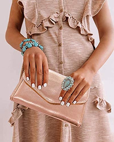 Altitude Boutique Travel Jewelry Organizer Roll Foldable Jewelry Case for Journey Packing Vacation-Rings, Necklaces, Bracelets, Earrings (Rose Gold, Medium)
