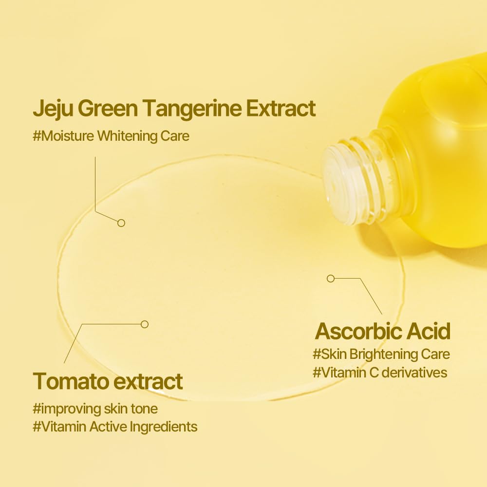 BERGAMO Green Tangerine Vita Shine Toner for Soothing, Hydrating, Face Moisturizer, Korean Skin Care, 6.09 fl.oz, 180ml