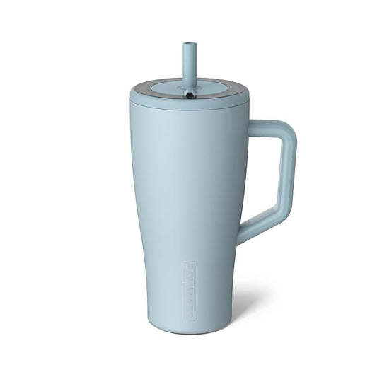BrüMate Era 30 oz Tumbler with Handle and Straw | 100% Leakproof Insulated Tumbler with Lid and Flexible SoftSip Straw | Made of Stainless Steel | Cup Holder Friendly Base | 30oz (Mist)