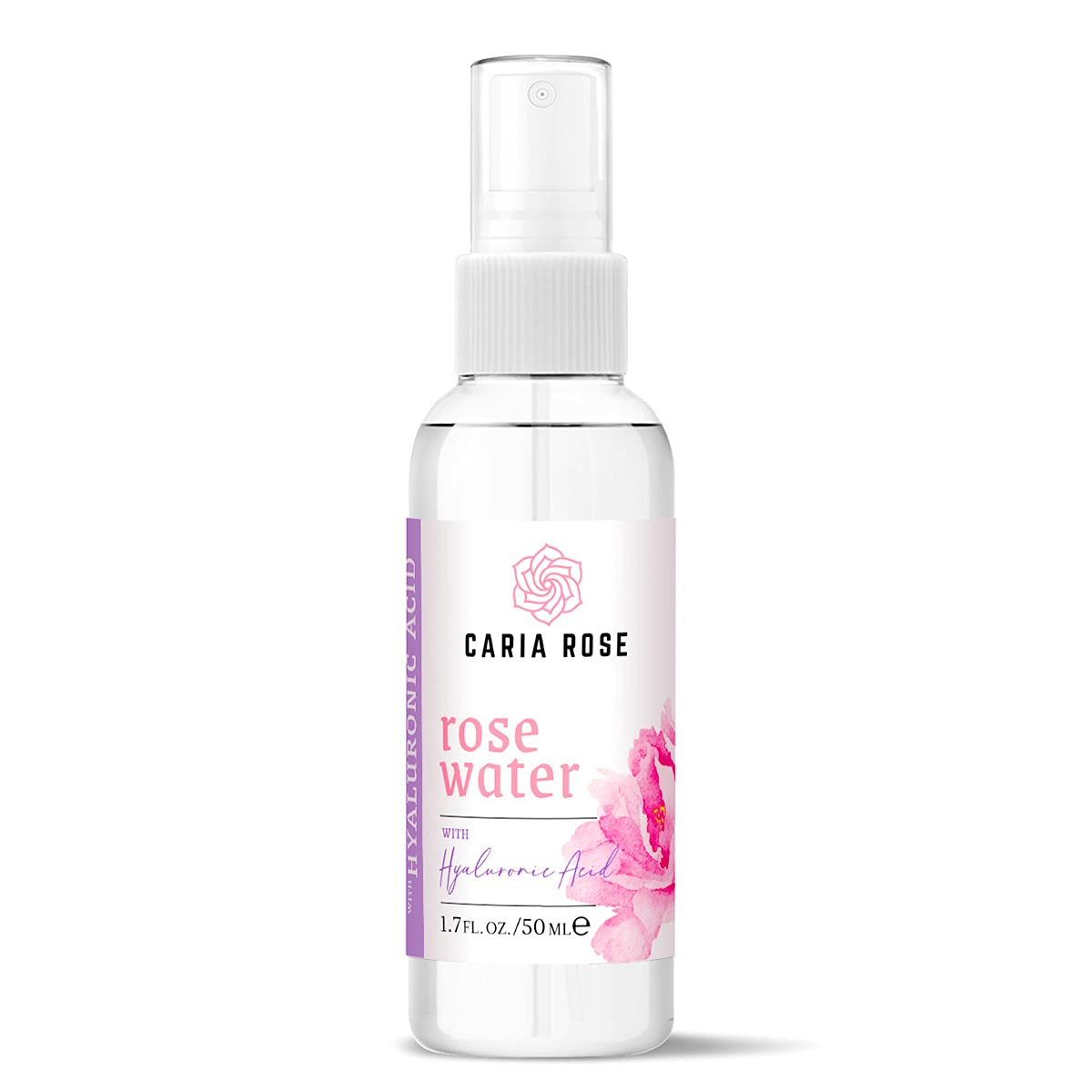 Rosewater Hydrating Spray with Hyaluronic Acid | Rose Water Facial Toner with Hyaluronic Acid (1.7 oz Travel Size)