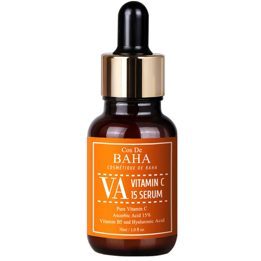 Vitamin C 15% Serum with Arbutin for Face - Brightening Facial Serum with Aloe - Professional Formula for All Skin Types, 1 Fl Oz (30ml)