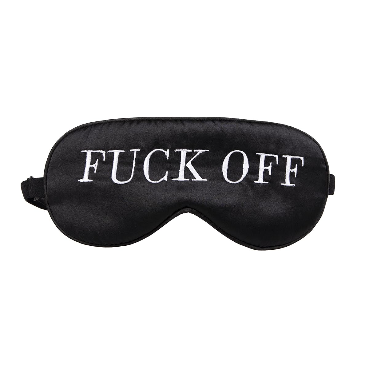 NMM Global 100% Mulberry Silk Sleep Mask Blackout, Cute Natural Sleeping Mask with Adjustable Elastic Strap, Satin Eye Cover for Men Women Adults (Fuck Off)