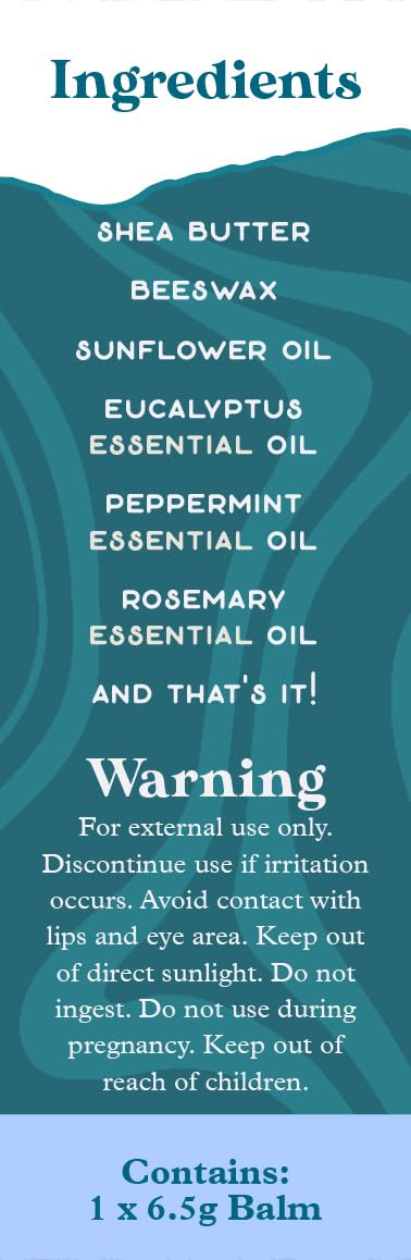 PURPLE CANYON Essential Oil Balm Stick | Energizing Breath Aromatherapy Balm | Body Balm Stick | Eucalyptus, Peppermint, Rosemary Essential Oils Blend Encourages Energy and Clarity | 6.5 Grams