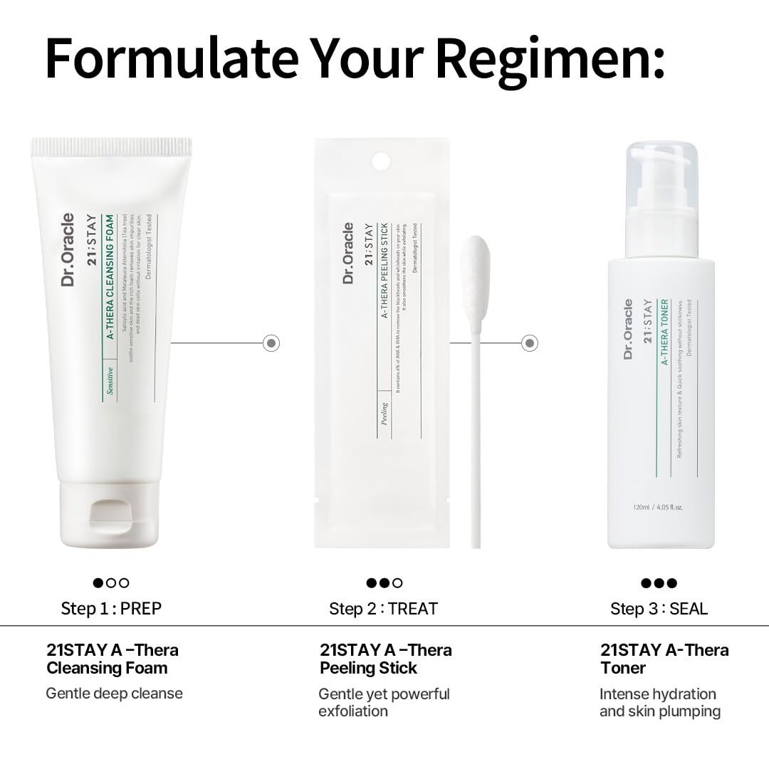 A-Thera Toner Facial Moisturizer Face Serum Korean Skincare Toner for Sensitive Skin, (4.05fl.oz.fl.), Dermatologist Tested, 21;Stay by DR.ORACLE