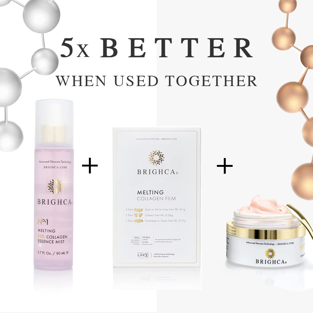 Collagen Melting Mask Refill Pack (8 Pouches) - Part of Brighca’s Melting Collagen Set | Anti-Aging Korean Skin Care Collagen Routine (CHEEKS)