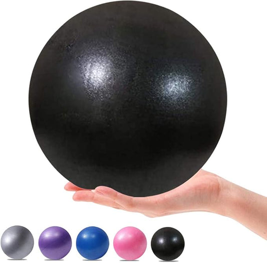 9 Inch Exercise Pilates Mini Yoga Balls Barre for Home Stability Squishy Training Physical Therapy Improves Balance with Inflatable Straw