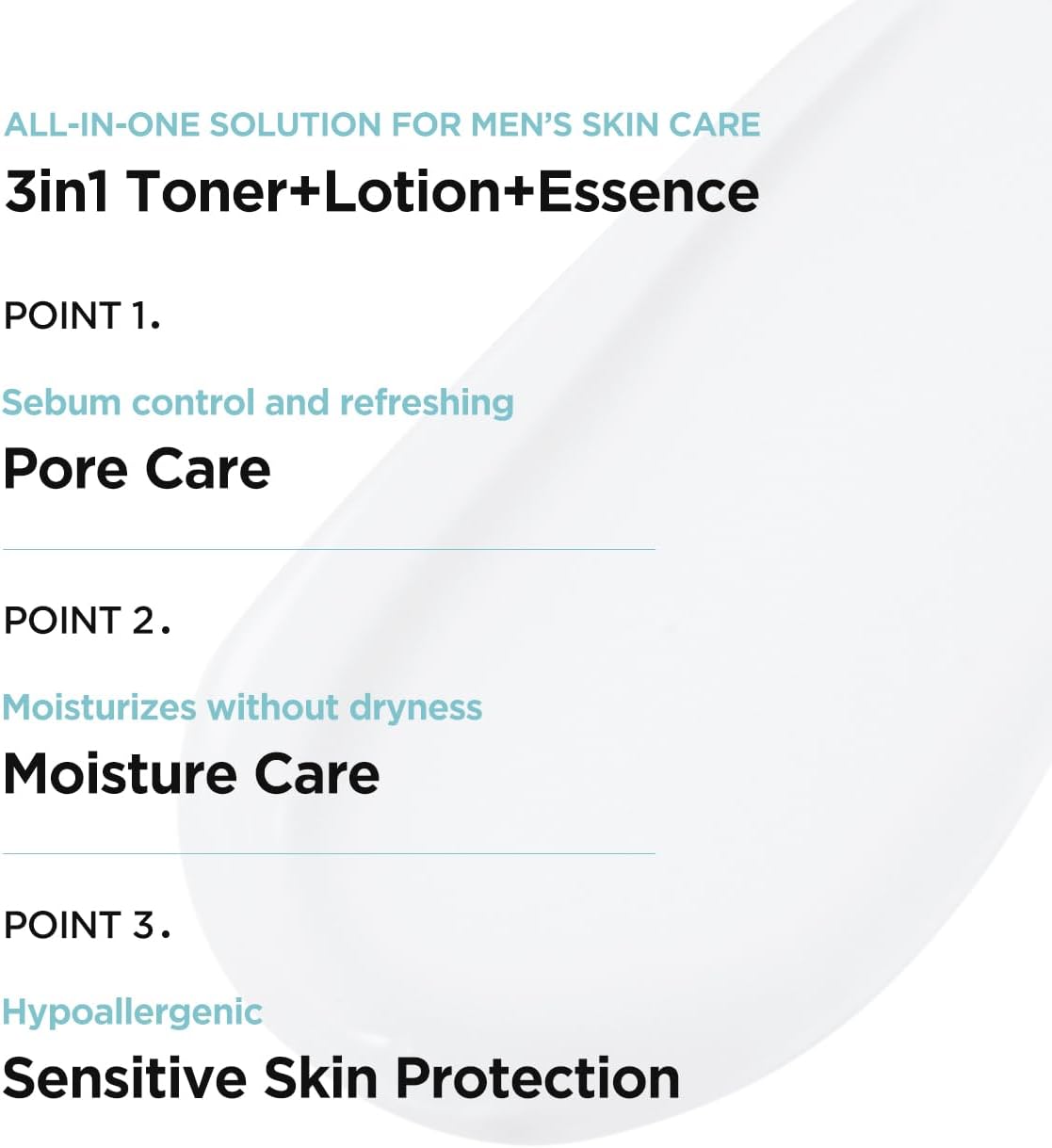 BRTC Power Homme All in One Solution | Men's Face Moisturizer | 3-in-1 (Toner+Lotion+Essence) | Sebum Control, Korean Skincare (200ml, 6.76 fl.oz)