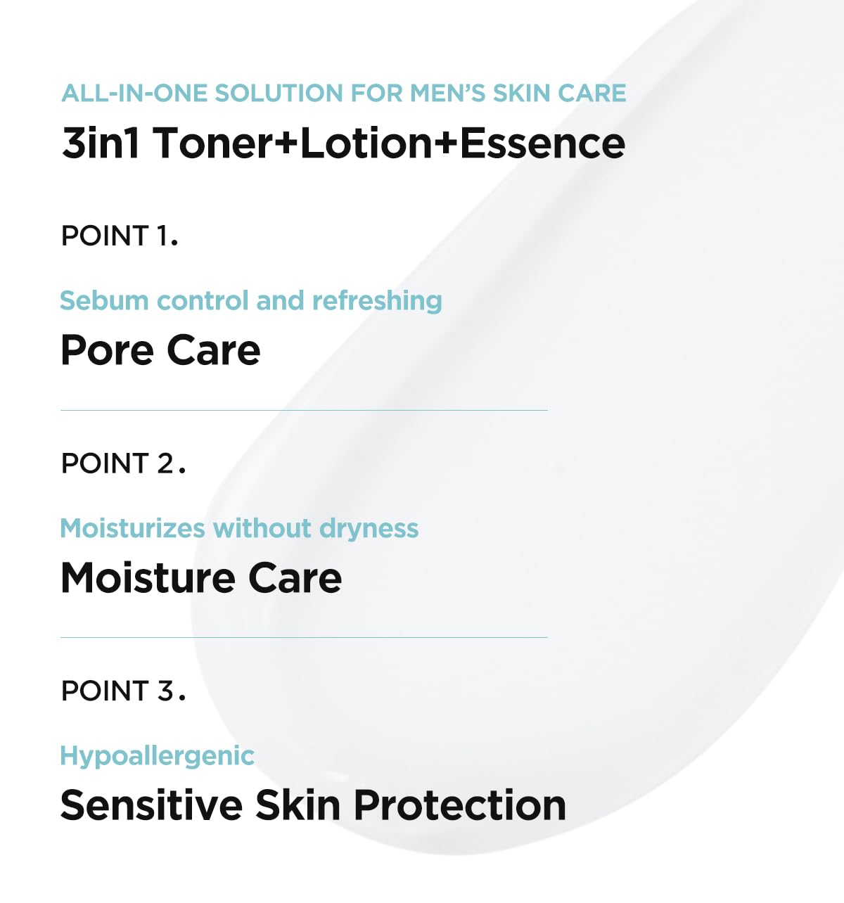 BRTC Power Homme All in One Solution | Men's Face Moisturizer | 3-in-1 (Toner+Lotion+Essence) | Sebum Control, Korean Skincare (200ml, 6.76 fl.oz)