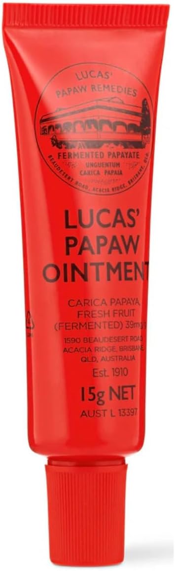 Lucas Papaw Ointment – 15g Tube with Lip Applicator – 2–Pack – Multi-Purpose Skin Relief – Made in Australia