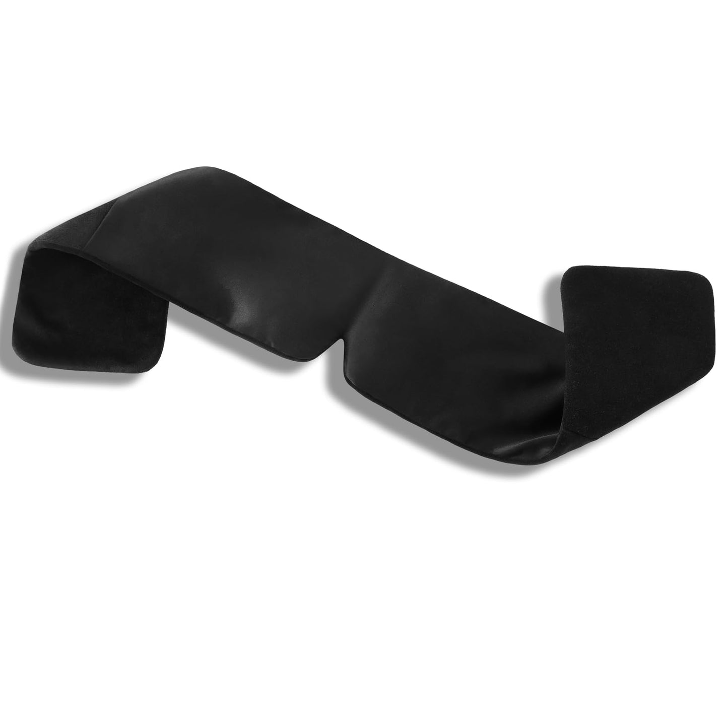 Weighted Eye Mask Silk ALASKA BEAR for Sleeping, Wraparound Style Compression, Wide Headband and Large Coverage Ears for Sound-muffling, Microwavable Beads Filled