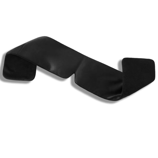 Weighted Eye Mask Silk ALASKA BEAR for Sleeping, Wraparound Style Compression, Wide Headband and Large Coverage Ears for Sound-muffling, Microwavable Beads Filled