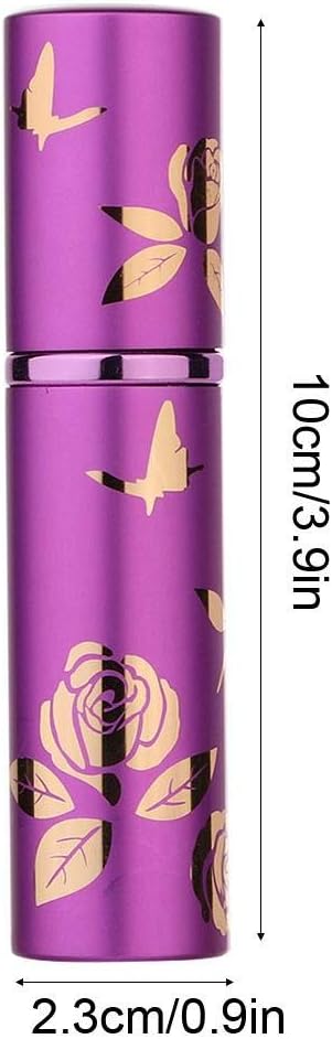 Portable Refillable Perfume Bottle, travel perfume bottle refillable Mini Refillable Bottle, Aluminum housing Atomizer Empty Cosmetic Spray Bottle 10ml (04)