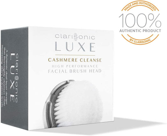 Clarisonic Luxe Cashmere Facial Cleansing Brush Head Replacement | Compatible with Mia 1, Mia 2, Mia Fit, Alpha Fit, Smart Profile Uplift and Alpha Fit X | 1 Pack