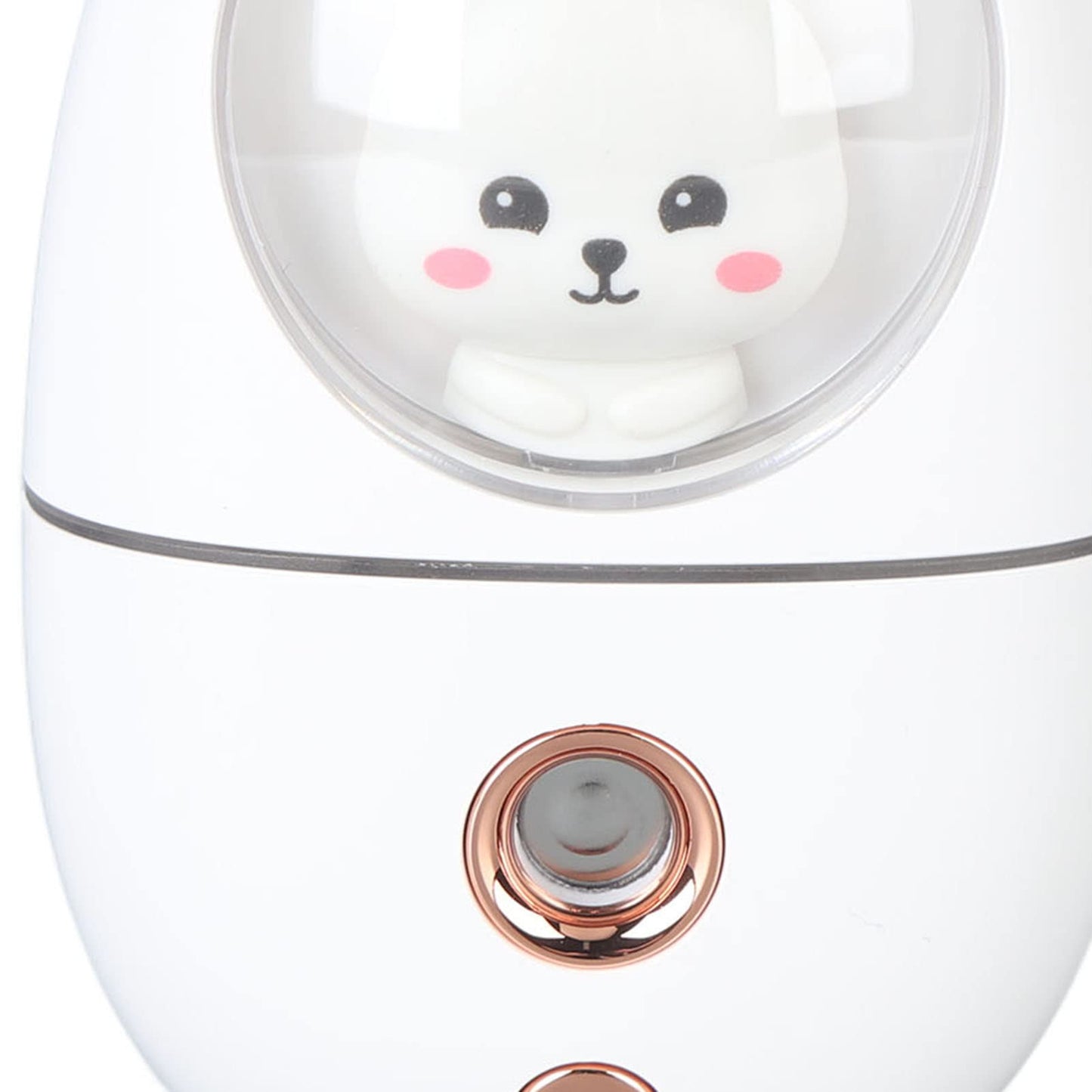 Facial Mister, 35ml Cute Animal Facial Mist Sprayer USB Rechargeable Mini Eye Face Humidifier Portable Facial Steamer for Travelling Face Daily Makeup Skin Care (White)