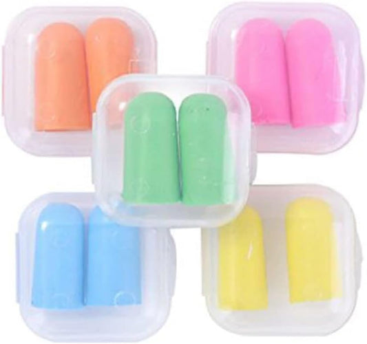 5 Pairs Soft Foam Hearing Protection Earplugs with Case