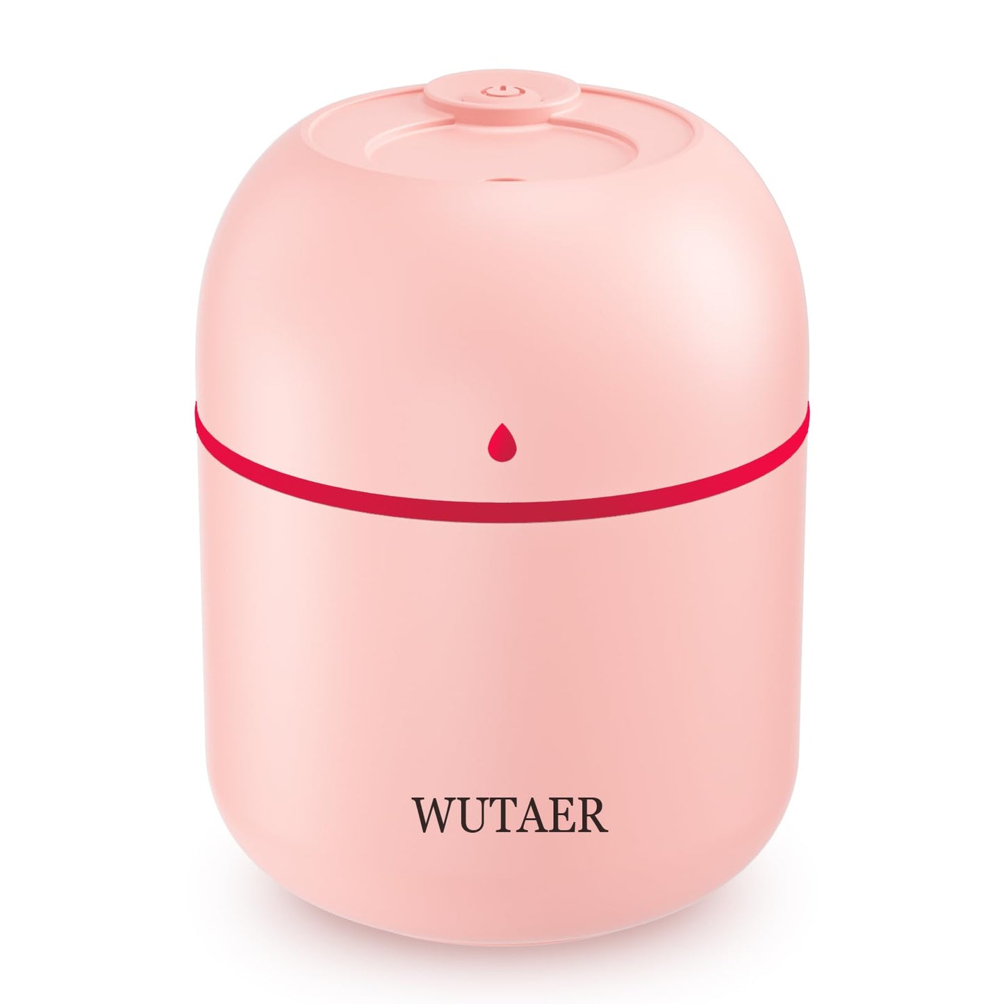Portable Small Humidifier, WUTAER USB Personal Desktop Humidifier for Car, Office Room, Bedroom, Auto Shut-Off, 2 Mist Modes, Super Quiet(220ml, Pink)