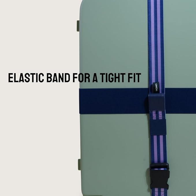 Cincha Travel Adjustable Luggage Strap, Fits Carry-On and Checked Bags, TSA Approved, Shark Tank Brand, Premium Travel Accessory (Hyacinth)