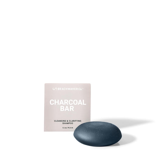 Beachwaver Charcoal Shampoo Bar | Clarifying, Sustainable Shampoo Bar with Organic Coconut Oil & Shea Butter for Hydrated Hair & Healthy Scalp | Fragrance-Free, Vegan, Easy for Travel