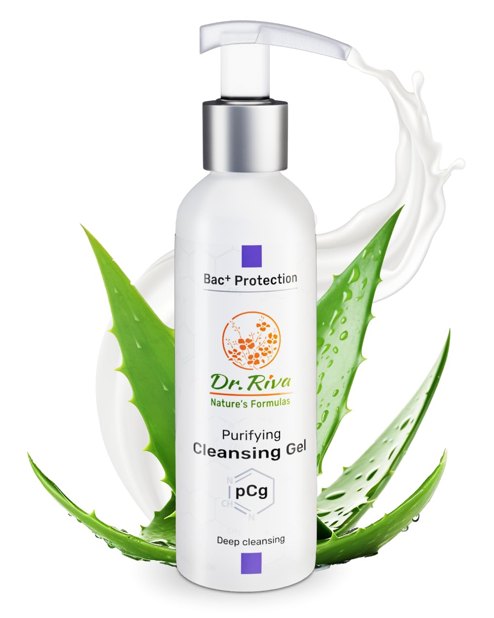 DR. RIVA NATURE'S FORMULAS Purifying Cleansing Gel - Skin Rejuvenating Cleanser Face Wash, Reduces Redness - Deep Face Cleanser, Non Drying Cleanser - Balancing Facial Care for All Skin Types - 150ml