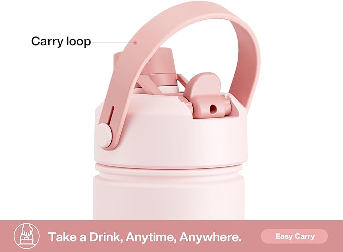 26 oz Insulated Water Bottle with 2-in-1 Straw and Spout Lid, Keep Cold 24H, Leak-Proof, Fits in Car Cup Holder, Stainless Steel Water Bottle for Sports, Travel, and School (Stellar Dream)