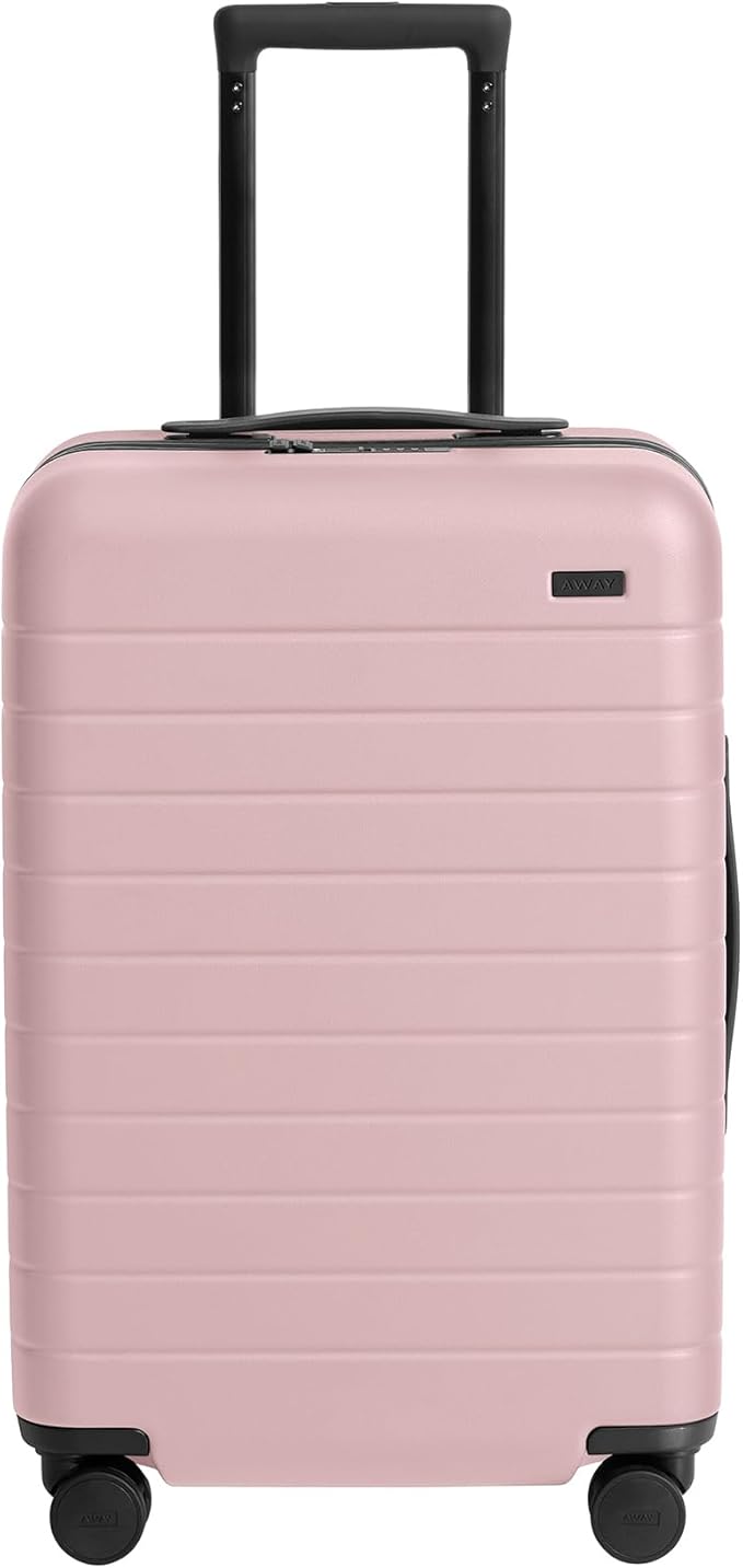 Away Carry-On Luggage, Lightweight Hardside Suitcase with Spinner Wheels, 22 Inch Airline Approved, TSA Lock, Blush Pink