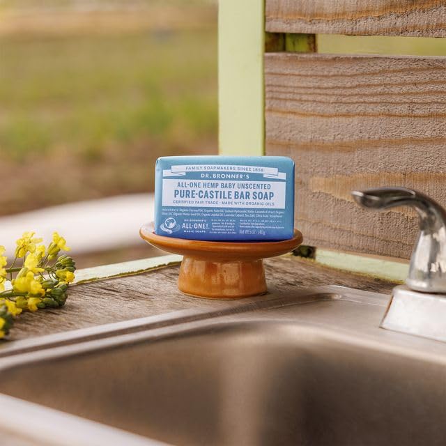 Dr. Bronner's Pure-Castile Magic Bar Soap- Made with Regenerative Organic Certified Oils- For Face, Body, Hair, Vegan Soap Bars for Men & Women- Variety 3-Pack, Peppermint Lavender, Unscented