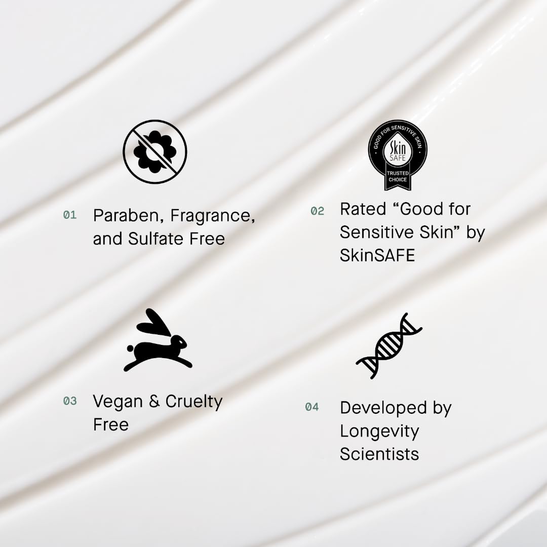 oneskin FACE OS-01 Peptide Skin Longevity Moisturizer - Evens Skin and Reduces Fine Lines & Wrinkles, For All Skin Types Including Sensitive Skin