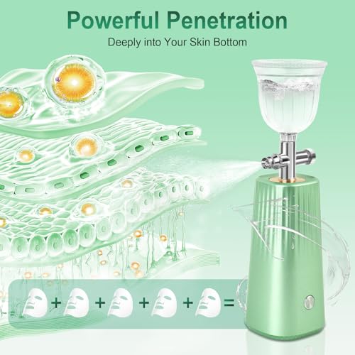DUUOO Nano Facial Mister – Portable Face Steamer with 0.3mm Mist, USB Rechargeable Atomizer for Deep Hydration, Use with Water or Toner – Mini Skincare & Makeup Mister for Travel and Daily Use