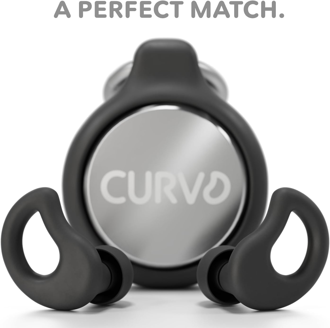 CURVD Everyday Earplugs + Case Clip Bundle, The Perfect earplug for Sleep, Travel, Noise Sensitivity/canceling + Case Clip Package Portable Waterproof Container & Silicone Sleeve for Ear Plugs(Black)