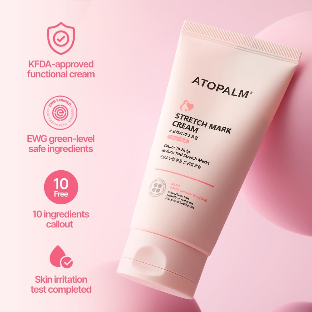 ATOPALM Maternity Care Stretch Mark Cream, 150ml 5 Fl Oz, Canola Oil Postpartum Skin Care| Pregnancy Red Lines Relief | Skin Swelling Elasticity Improvement| Gentle Body Moisturizing | Kbeauty