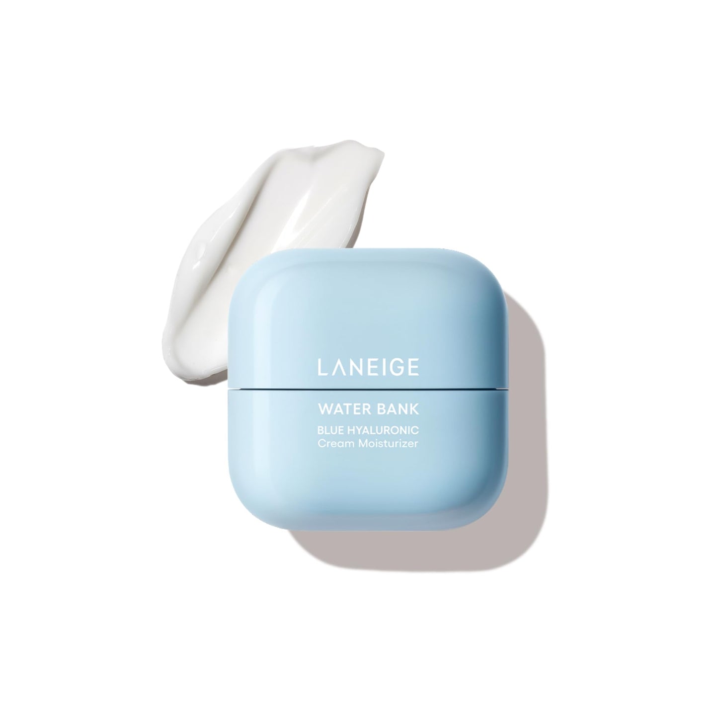 LANEIGE Water Bank Blue Hyaluronic Cream Moisturizer Mini: Hydrating Korean Face Cream with Squalane & Ceramide for Skin Barrier Support, Dermatologist-Tested
