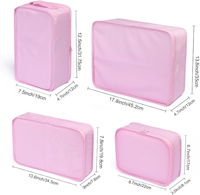 JJ POWER Travel Packing Cubes, Luggage Organizers with Shoe Bag