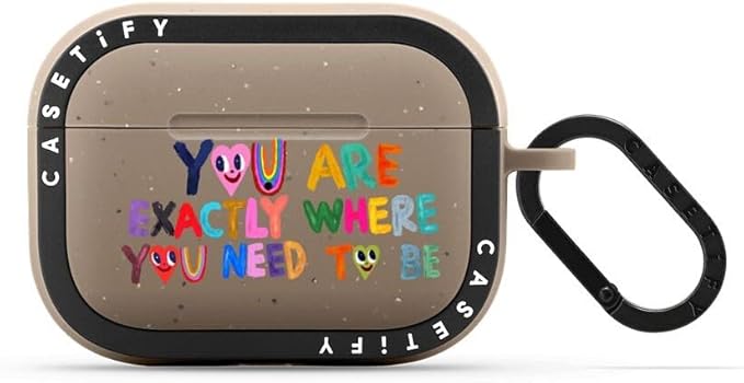 CASETiFY Bounce Airpods Pro (1st/2nd Gen) Case with Ring - You are Exactly - Matte Taupe