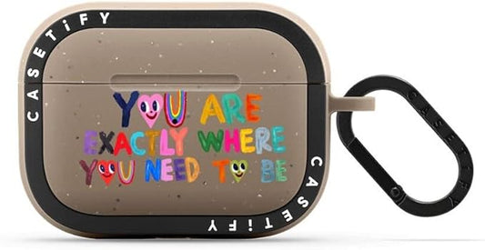 CASETiFY Bounce Airpods Pro (1st/2nd Gen) Case with Ring - You are Exactly - Matte Taupe