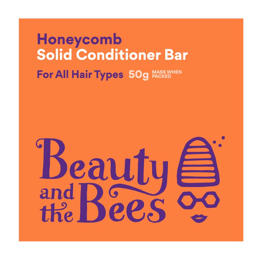 Beauty and the Bees Honeycomb Conditioner Bar for All Hair Types - All Natural Ingredients - Tasmania Australia, 1.7 oz